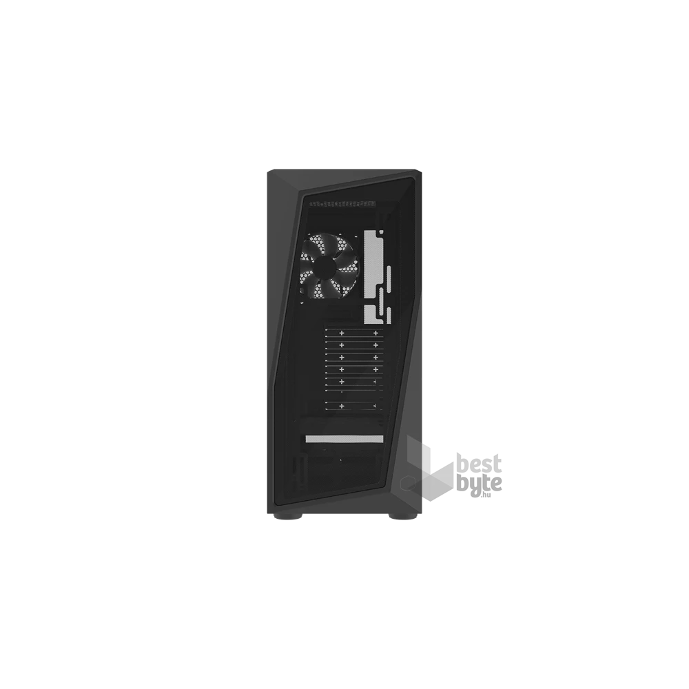 COOLER MASTER Ház, Mid Tower ATX CMP 520L, Edzett üveg, Tápegység nélkül, fekete