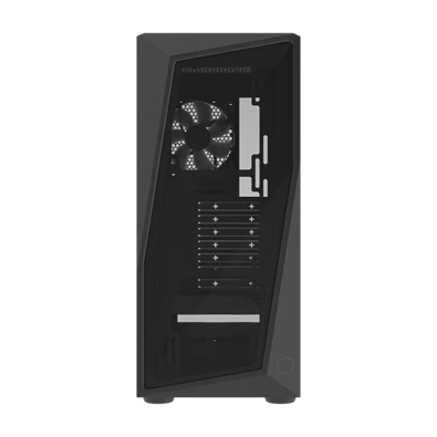 COOLER MASTER Ház, Mid Tower ATX CMP 520L, Edzett üveg, Tápegység nélkül, fekete