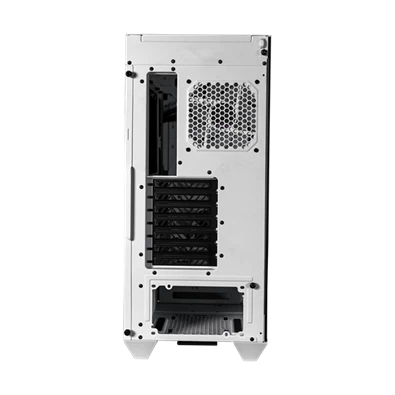 COOLER MASTER Ház Midi ATX HAF 500 ARGB + 4db Ventilátor, Tápegység nélkül, Üvegfalú, fehér