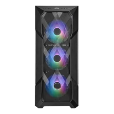 COOLER MASTER Ház Midi ATX MasterBox TD500 MESH V2 ARGB + 3db Ventilátor, Tápegység nélkül, Üvegfalú, fekete