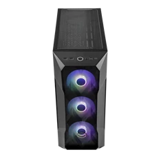 COOLER MASTER Ház Midi ATX MasterBox TD500 MESH V2 ARGB + 3db Ventilátor, Tápegység nélkül, Üvegfalú, fekete