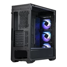 COOLER MASTER Ház Midi ATX MasterBox TD500 MESH V2 ARGB + 3db Ventilátor, Tápegység nélkül, Üvegfalú, fekete