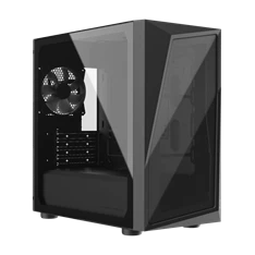 COOLER MASTER Ház Mini Tower ATX CMP 320L, 1db Ventilátorral, Tápegység nélkül, Üvegfalú, Fekete