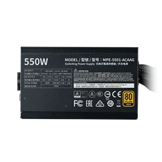COOLER MASTER Tápegység MWE GOLD 550W, 12cm, 80+ Gold V2, fekete