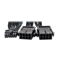 COOLER MASTER Tápkábel Adapter RTX 3000 VGA-hoz, 12-PIN - 2x8-PIN, 40cm, fekete