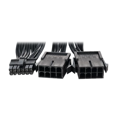 COOLER MASTER Tápkábel Adapter RTX 3000 VGA-hoz, 12-PIN - 2x8-PIN, 40cm, fekete