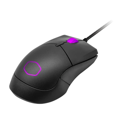 COOLER MASTER Vezetékes Egér MM310 Gaming, Optikai, 6 gombos, 12000dpi, RGB világítás, Ultrakönnyű, Fekete