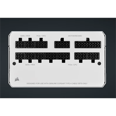 CORSAIR Tápegység Moduláris, RM White Series™ RM750, 750W, ATX, BOX, 80+ Gold, fehér
