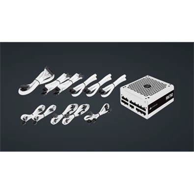CORSAIR Tápegység Moduláris, RM White Series™ RM750, 750W, ATX, BOX, 80+ Gold, fehér