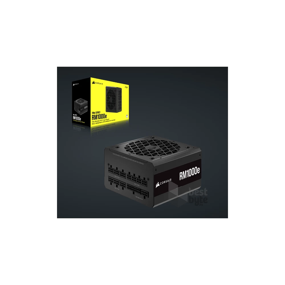 CORSAIR Tápegység Moduláris, RMe Series RM1000e, 1000W, 12cm, ATX3.0, PCIe5.0, 80+ Gold