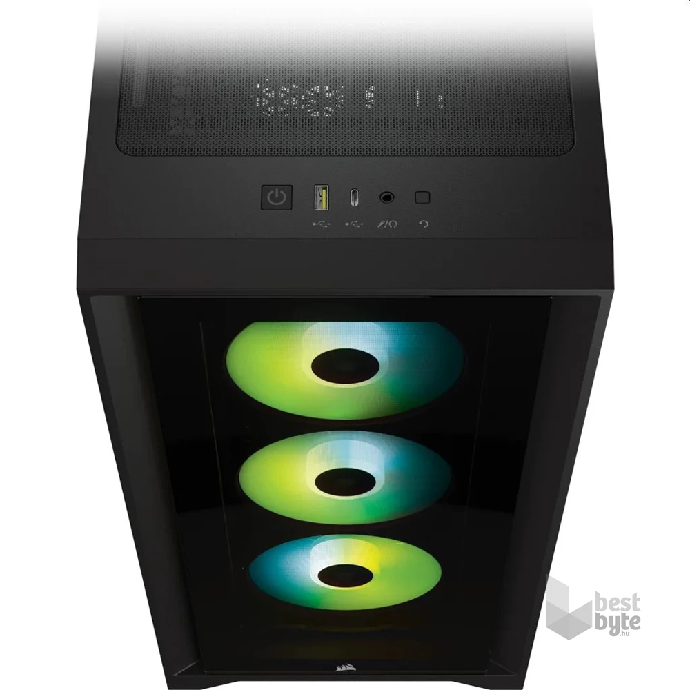 CORSAIR iCUE 4000X RGB fekete számítógépház