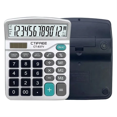 CTIFREE CT-837V számológép, 120x150mm, 12 számjegy, dual power, 2 év garancia