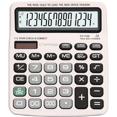 CTIFREE CT-1156 számológép, 155x195mm, 14 számjegy, dual power