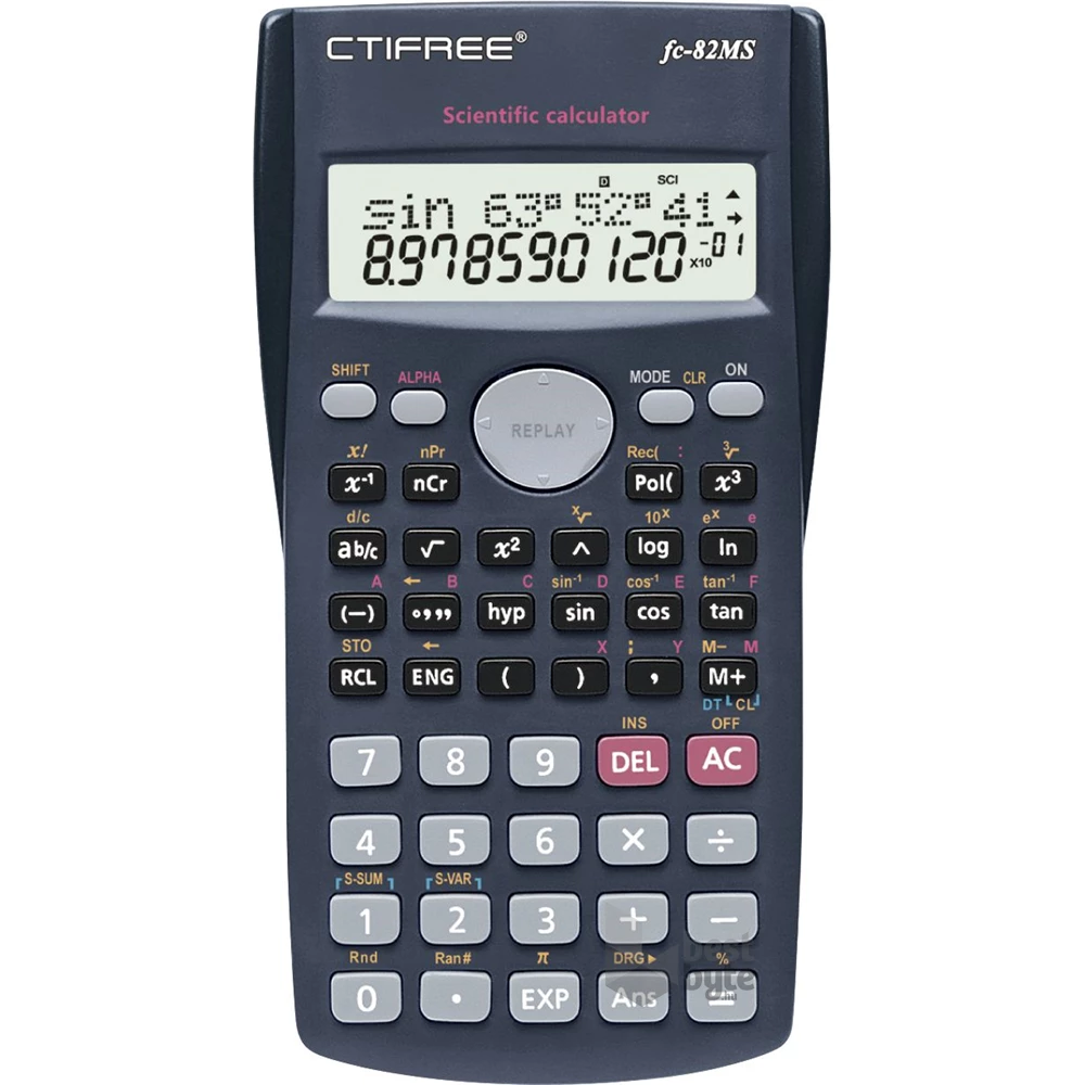 CTIFREE FC-82 MS tudományos számológép, 80x155mm, 2 év garancia