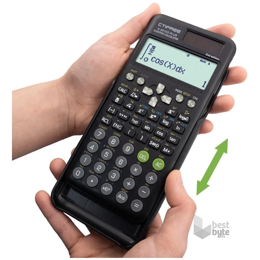 CTIFREE FC-991 ES PLUS 2nd tudományos számológép, 77x161mm, dual power, 2 év garancia
