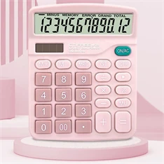 CTIFREE M-28-C PINK rózsaszín számológép, 120x150mm, 12 számjegy, dual power, 2 év garancia