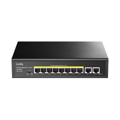 CUDY GS1010PE 8+2 gigabit portos 120W PoE switch