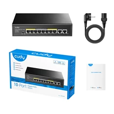 CUDY GS1010PE 8+2 gigabit portos 120W PoE switch