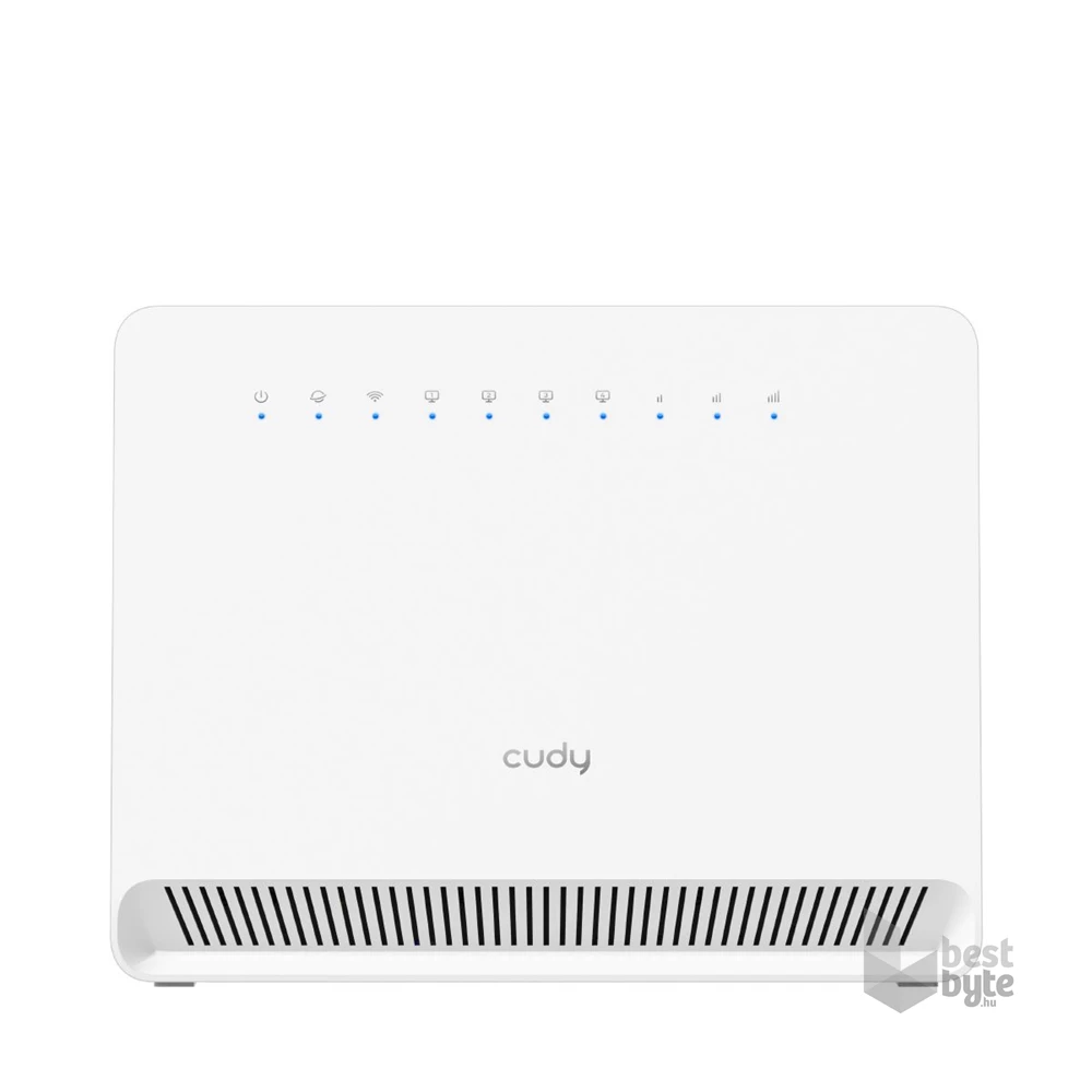 CUDY LT400E egysávos N300 WIFI 4G LTE CAT4, nanoSIM, belső antennás fehér Router