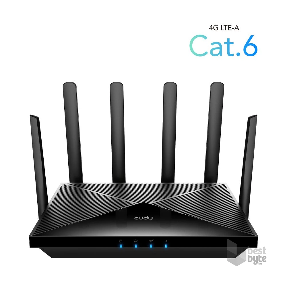 CUDY LT700 kétsávos AC1200 WIFI Dual nanoSIM 4G LTE CAT6 fekete router