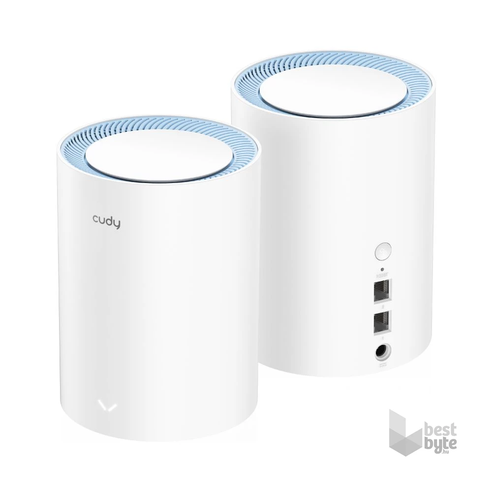 CUDY M1200(2-Pack) kétsávos AC1200 WIFI MESH fehér router (2db-os szett)