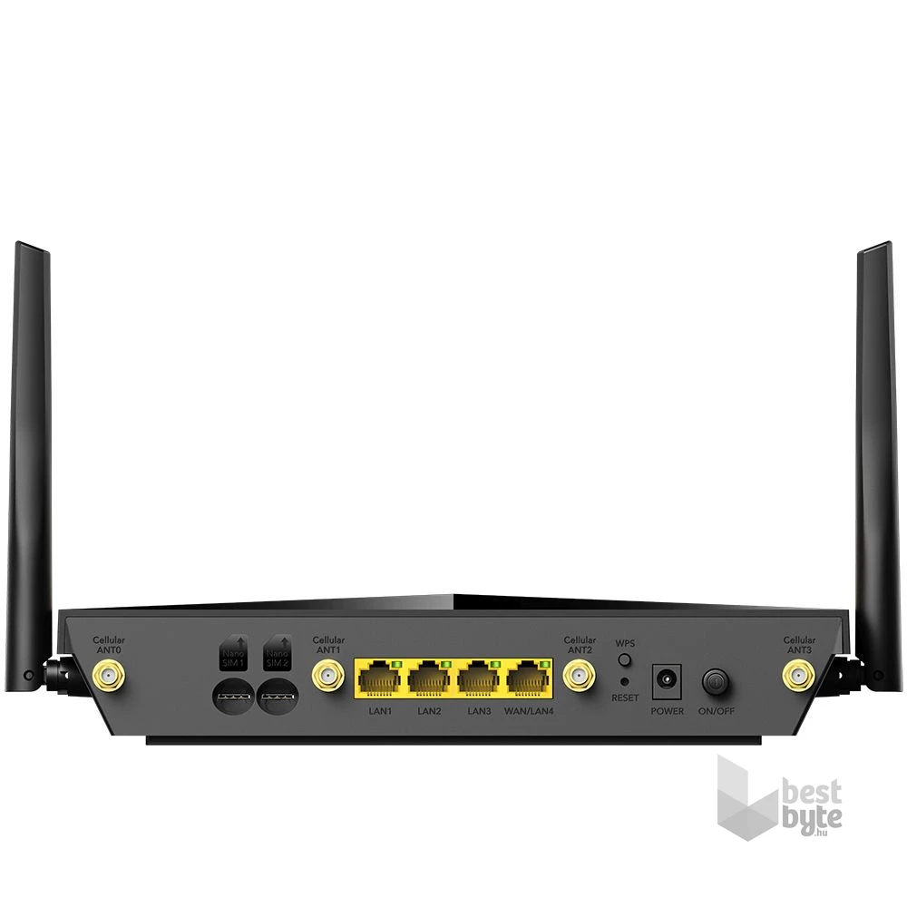 CUDY P5 AX3000 WIFI 6 5G CPE dual nanoSIM Gigabit LAN MESH fekete router