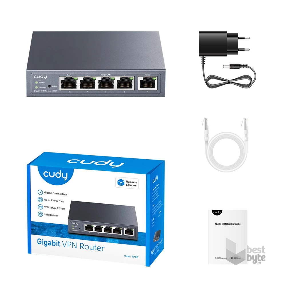 CUDY R700 Gigabit Multi-WAN VPN, fém házas Router
