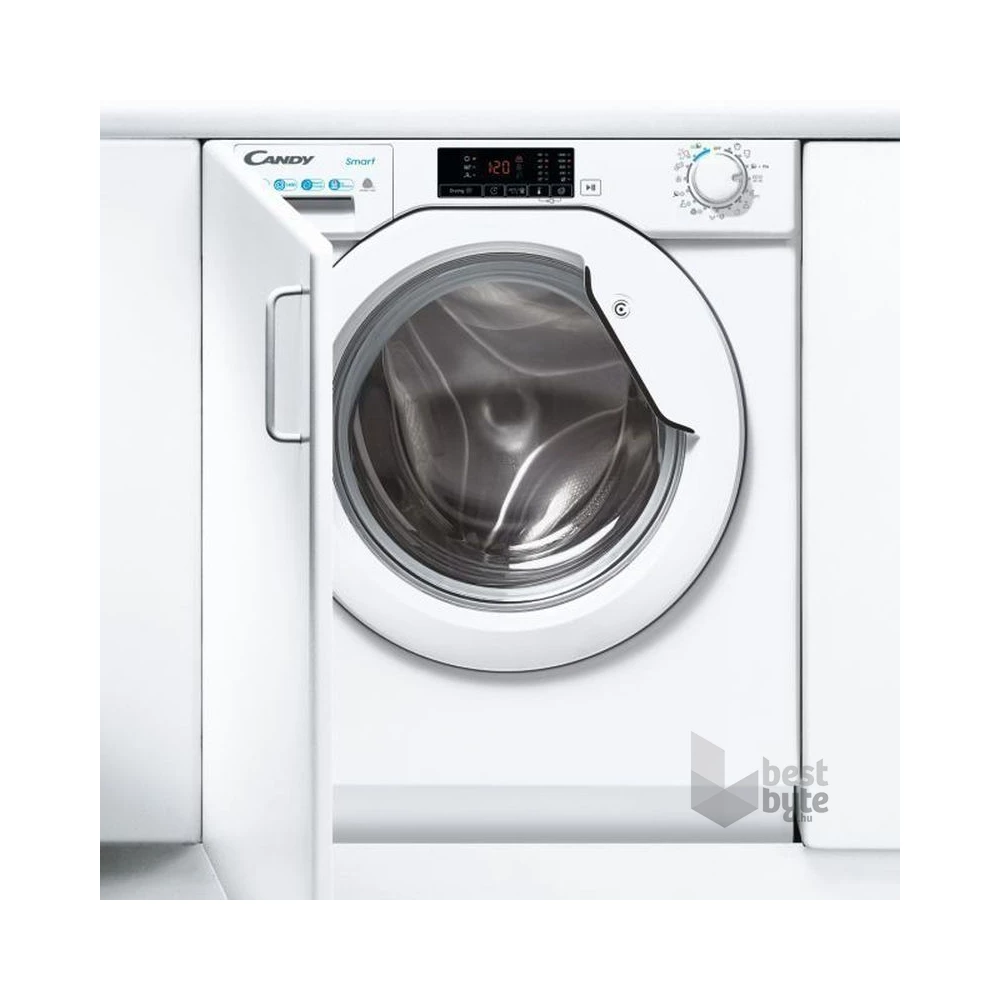 Candy CBD 485D1E/1-S fehér, elöltöltős, max.1400ford., 8 kg/5 kg, beépíthető mosó-szárítógép