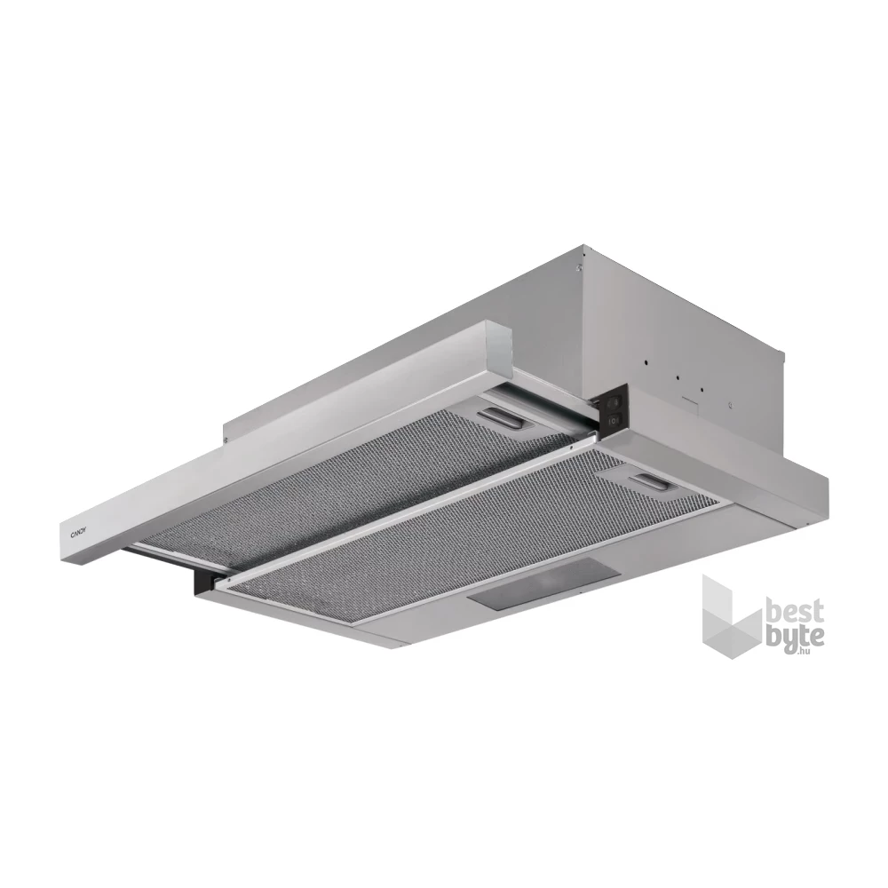Candy CBT6130/3X ezüst, beépíthető, hagyományos, méret:60 cm, teleszkópos, zajszint:64 dB, páraelszívó