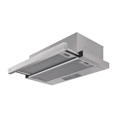 Candy CBT6130/3X ezüst, beépíthető, hagyományos, méret:60 cm, teleszkópos, zajszint:64 dB, páraelszívó