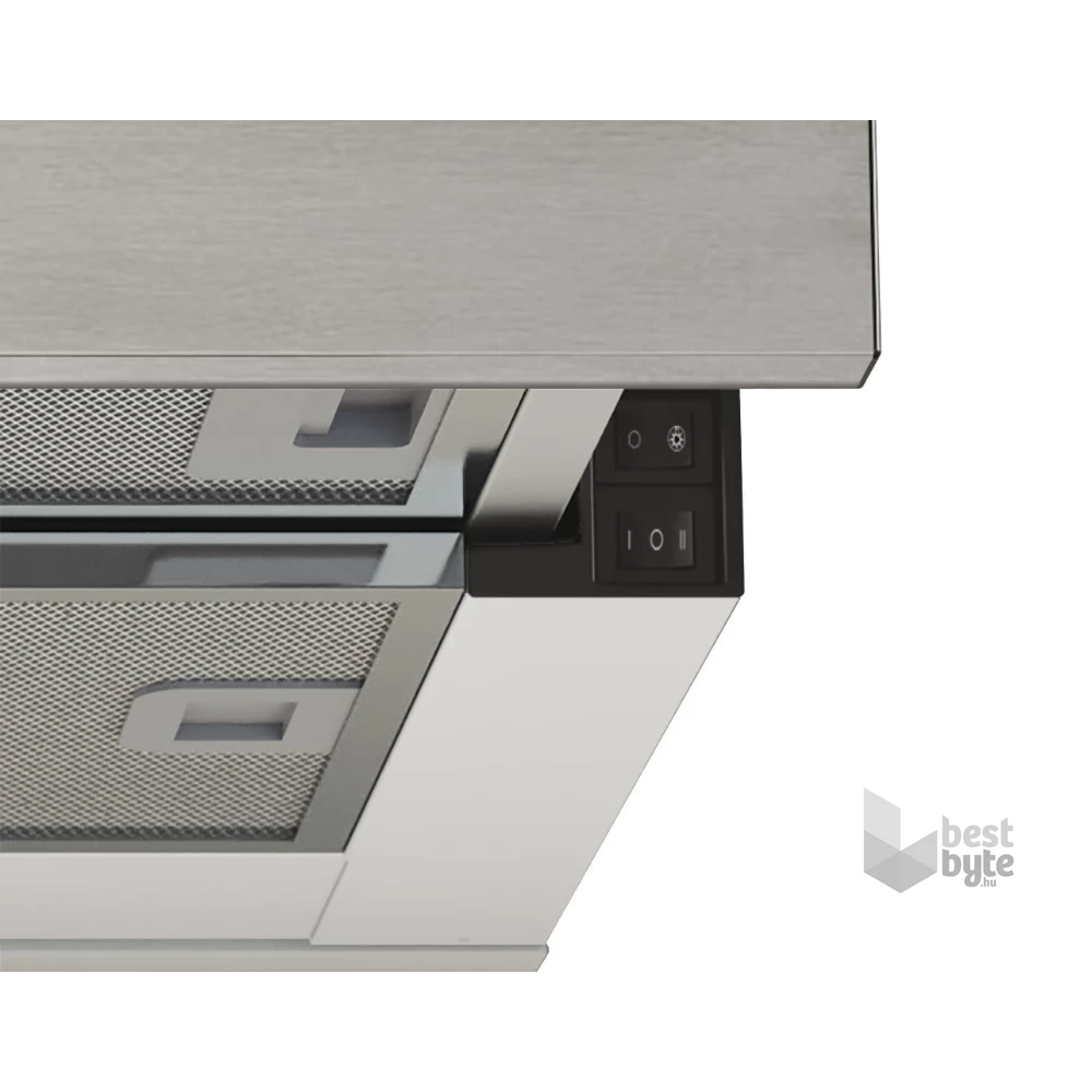 Candy CBT6130/3X ezüst, beépíthető, hagyományos, méret:60 cm, teleszkópos, zajszint:64 dB, páraelszívó