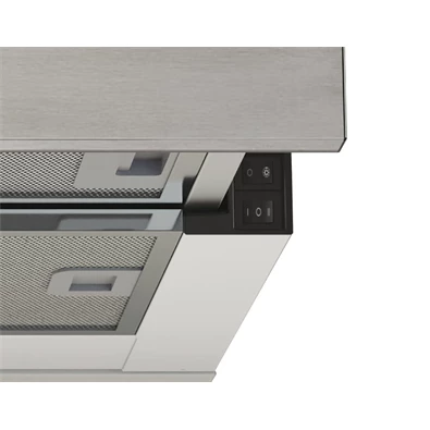 Candy CBT6130/3X ezüst, beépíthető, hagyományos, méret:60 cm, teleszkópos, zajszint:64 dB, páraelszívó