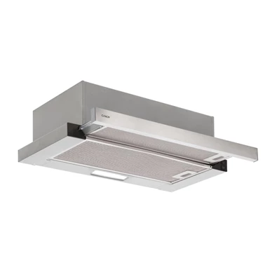 Candy CBT6130/3X ezüst, beépíthető, hagyományos, méret:60 cm, teleszkópos, zajszint:64 dB, páraelszívó