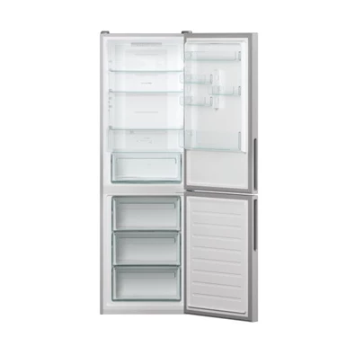 Candy CCE3T618FS ezüst, alulfagyasztós, Hűtő:223L, Fagyasztó:119L, No frost hűtőszekrény