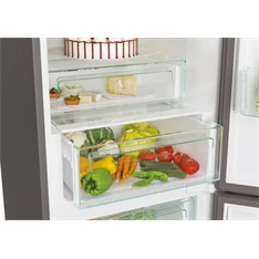 Candy CCE4T618EX inox, alulfagyasztós, Hűtő:222L, Fagyasztó:119L, No frost hűtőszekrény