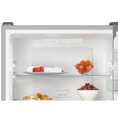 Candy CCE4T618EX inox, alulfagyasztós, Hűtő:222L, Fagyasztó:119L, No frost hűtőszekrény