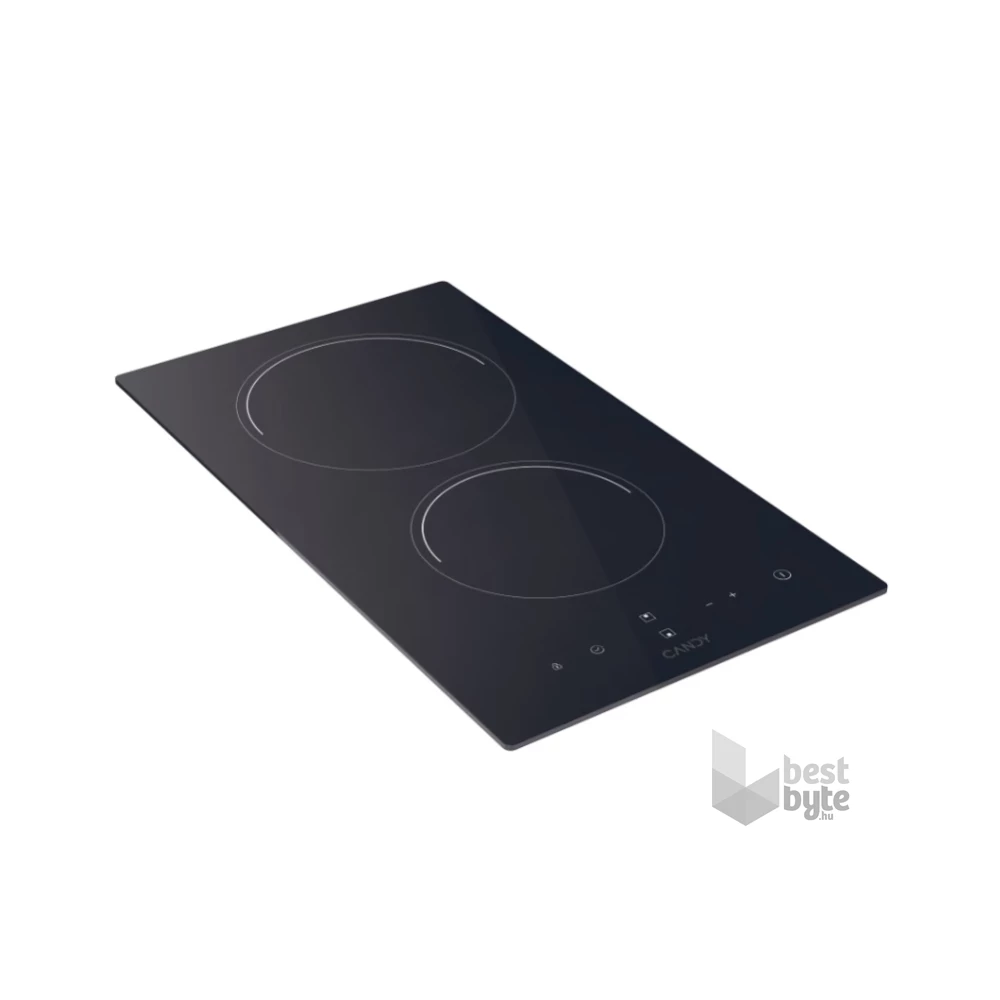 Candy CDH30 fekete, beépíthető, elektromos üvegkerámia, főzőzóna: 2, beépíthető méret: 27cm, főzőlap