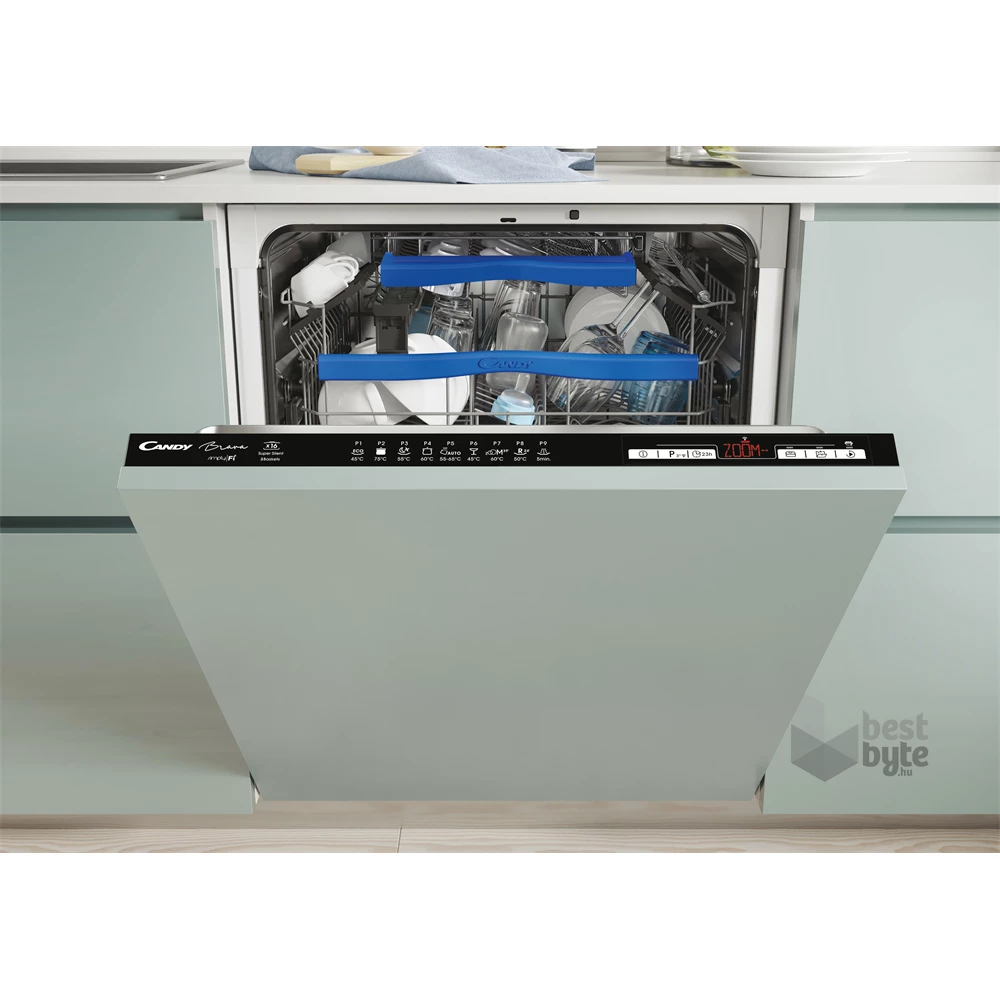 Candy CDIMQ 4D622PB/E fehér, programok száma: 9, beépíthető, 16 terítékes mosogatógép 