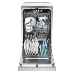 Candy CF1C7SB1FX inox, programok száma: 8, keskeny szabadonálló, 11 terítékes mosogatógép 