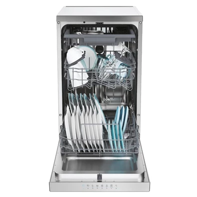 Candy CF1C7SB1FX inox, programok száma: 8, keskeny szabadonálló, 11 terítékes mosogatógép 