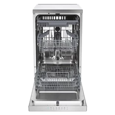 Candy CF1C7SB1FX inox, programok száma: 8, keskeny szabadonálló, 11 terítékes mosogatógép 