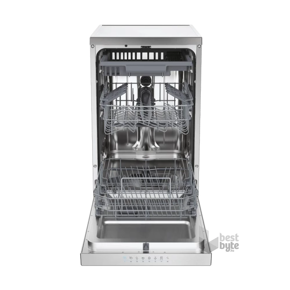 Candy CF1C7SB1FX inox, programok száma: 8, keskeny szabadonálló, 11 terítékes mosogatógép 