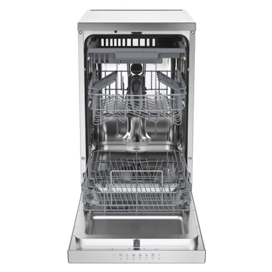 Candy CF1C7SB1FX inox, programok száma: 8, keskeny szabadonálló, 11 terítékes mosogatógép 