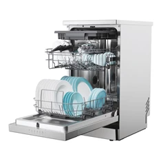 Candy CF1C7SB1FX inox, programok száma: 8, keskeny szabadonálló, 11 terítékes mosogatógép 