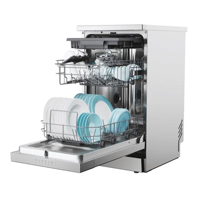 Candy CF1C7SB1FX inox, programok száma: 8, keskeny szabadonálló, 11 terítékes mosogatógép 