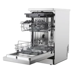 Candy CF1C7SB1FX inox, programok száma: 8, keskeny szabadonálló, 11 terítékes mosogatógép 