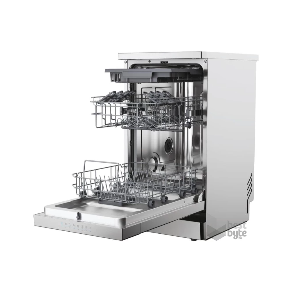 Candy CF1C7SB1FX inox, programok száma: 8, keskeny szabadonálló, 11 terítékes mosogatógép 