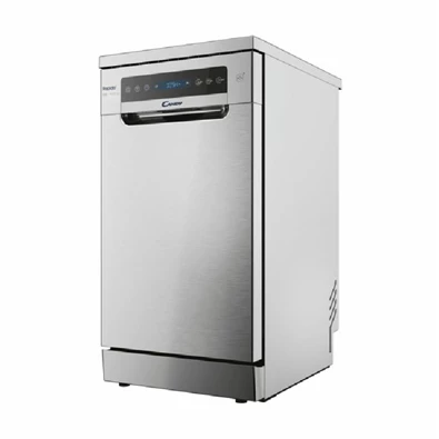 Candy CF1C7SB1FX inox, programok száma: 8, keskeny szabadonálló, 11 terítékes mosogatógép 