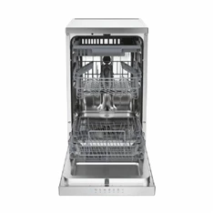Candy CF1C7SB1FX inox, programok száma: 8, keskeny szabadonálló, 11 terítékes mosogatógép 