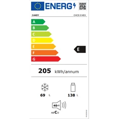 Candy CHCS 514EX alulfagyasztós hűtőszekrény